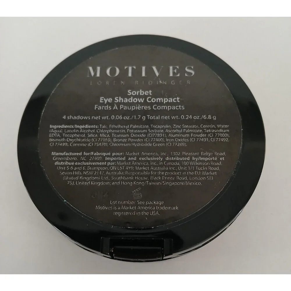 Motives Loren Ridinger Sorbet Eyeshadow Compact with Mirror - Damaged See Pics